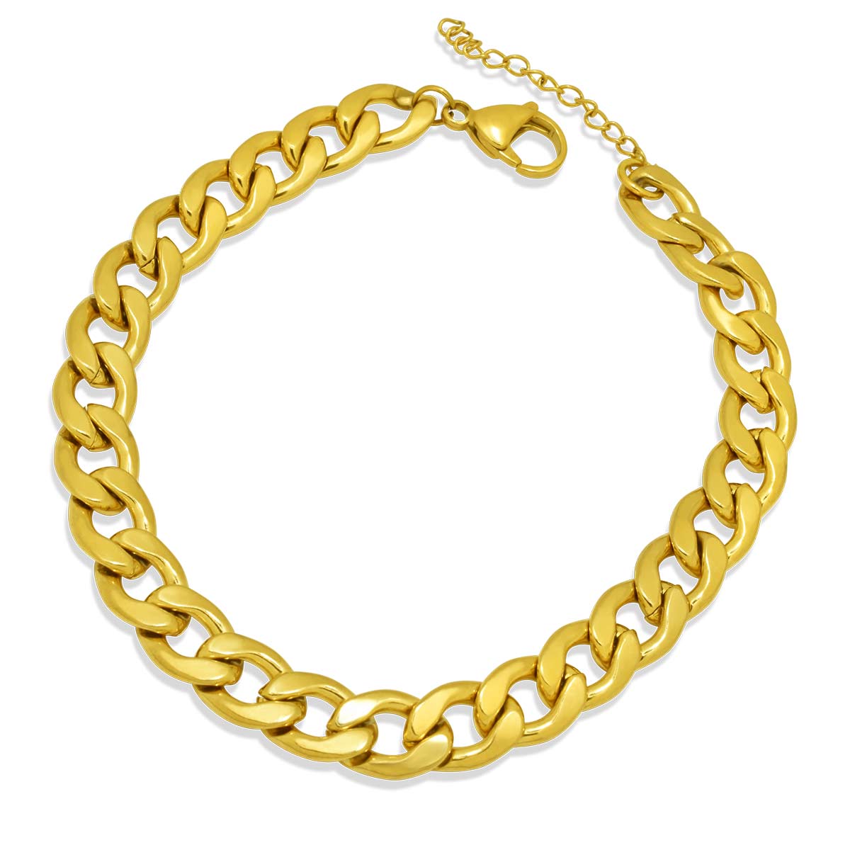 Cubana Gold Bracelet 9MM Βραχιόλι από ανοξείδωτο ατσάλι 316L